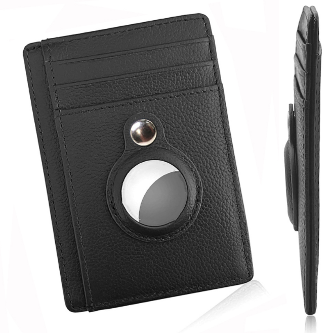 MEN'S LEATHER Multifunktionelle Brieftasche mit AirTag