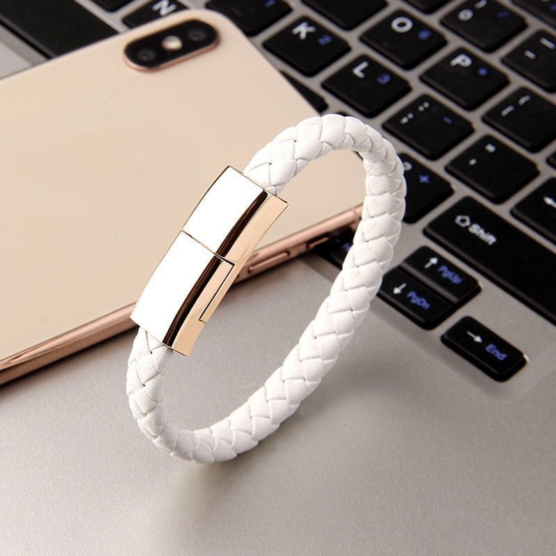 CHARGER BRACELET Lederarmband mit integriertem Ladekabel