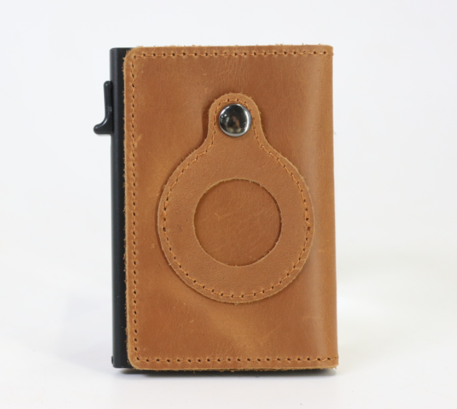 MEN'S LEATHER Multifunktionelle Brieftasche mit AirTag