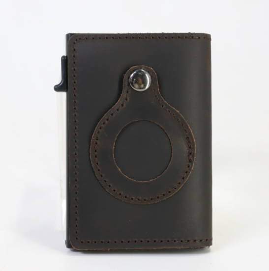 MEN'S LEATHER Multifunktionelle Brieftasche mit AirTag