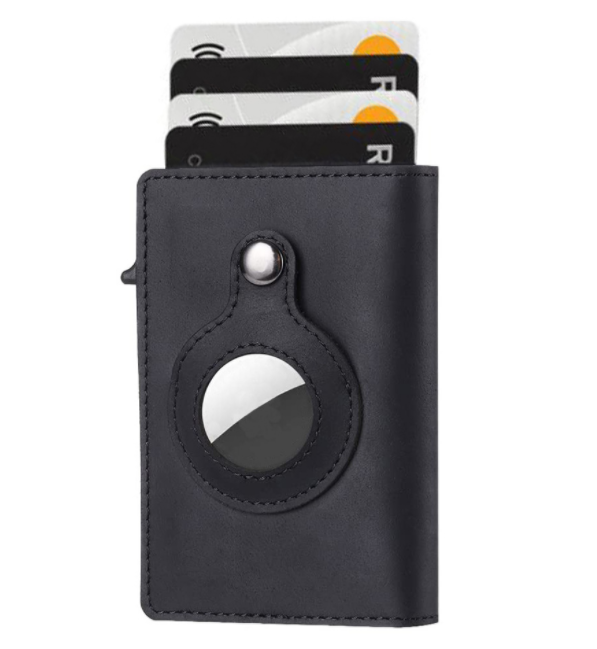 MEN'S LEATHER Multifunktionelle Brieftasche mit AirTag