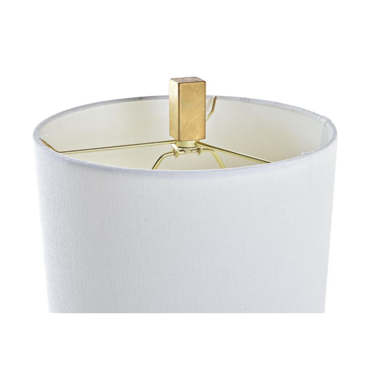 Tischlampe DKD Home Decor Gold Metall Weiß 220 V 50 W 25 x 25 x 60 cm