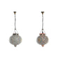Deckenlampe DKD Home Decor Kristall Bunt 25 W 29 x 29 x 29 cm (2 Stück)